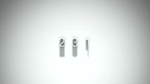231 3D title animation with shadows on a white background Stock Footage 296049582