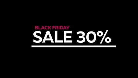 231 Animation Text Label Banner Tag Black Friday Sale 30 Video stock 302297406