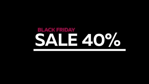 231 Animation Text Label Banner Tag Black Friday Sale 40 Stockbeeldmateriaal 302297407