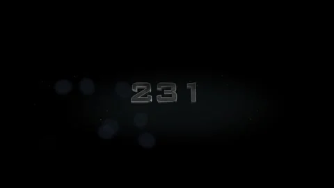 231 title metal text on black alpha channel background Stock Footage 295873353