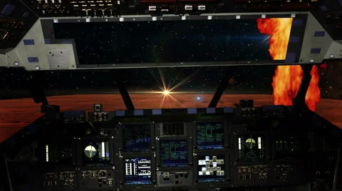 231 UFO Attacking Space Ship Flying Over Mars Surface, 4K Stock Footage 50567929