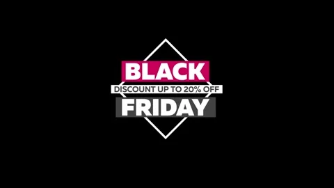 232 Animation Text Label Banner Tag Black Friday Sale 20 Vidéo 302297443