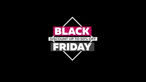 232 Animation Text Label Banner Tag Black Friday Sale 50 库存影片 302297454