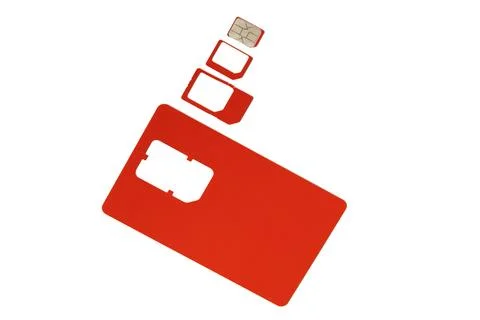 Sim card for the phone in different formats: traditional SIM, mini SIM ...