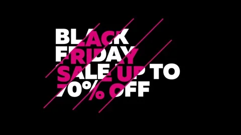 233 Animation Text Label Banner Tag Black Friday Sale 70 库存影片 302297532