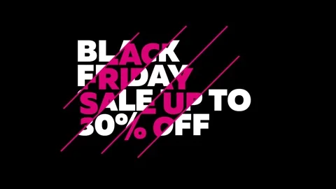 233 Animation Text Label Banner Tag Black Friday Sale 30 库存影片 302297545