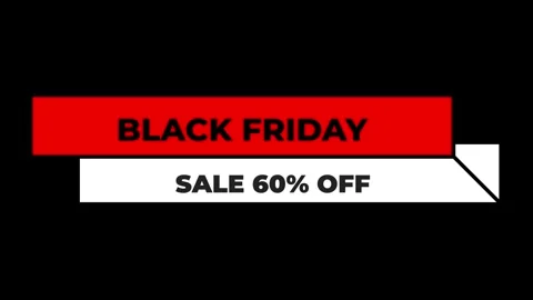 237 Animation Text Label Banner Tag Black Friday Sale 60 Stock Footage 346640118