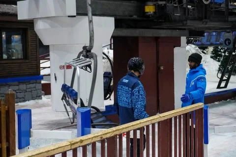 Dudai,  UAE  -  March,20,2023:  Attraction  in  the  Mall  of  the  Emirates  "Ski    Dubai"  in  Dubai,  UAE, xkwx ski  dubai,  sport,  mall  of  the  emirates,  ski,  dubai,  uae,  winter,  slope,  cold,  united,  snow,  people,  vacation,  inside,  city,  styles,  luxury,  urban,  mall,  destinations,  area,  united  arab  emirates,  emirates,  tourism,  arab,  ski  lift,  snow  sports,  snow  resort,  winter  activities,  healthy,  skiing,  people  skiing,  unique  building,  travelling,  landmark,  dubai  vacation,  attractions