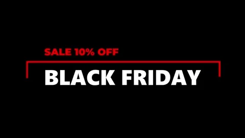 238 Animation Text Label Banner Tag Black Friday Sale 10 Stock Footage 346640144