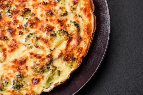 Delicious  quiche  with  broccoli,  cheese,  chicken,  spices  and  herbs  on  a  dark  concrete  background xkwx broccoli,  quiche,  food,  cheese,  vegetable,  meal,  pie,  dinner,  crust,  lunch,  pastry,  dish,  egg,  green,  baked,  cuisine,  tart,  snack,  homemade,  gourmet,  french,  healthy,  kitchen,  eating,  delicious,  breakfast,  cooking,  cake,  fish,  cream,  table,  recipe,  traditional,  salmon,  dough,  vegetarian,  lorraine,  background,  rustic,  ingredient,  spinach,  tasty,  cooked,  appetizer,  gratin,  wood,  organic