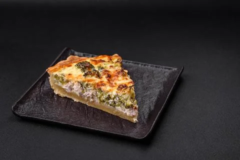 Delicious  quiche  with  broccoli,  cheese,  chicken,  spices  and  herbs  on  a  dark  concrete  background xkwx broccoli,  quiche,  food,  cheese,  vegetable,  meal,  pie,  dinner,  crust,  lunch,  pastry,  dish,  egg,  green,  baked,  cuisine,  tart,  snack,  homemade,  gourmet,  french,  healthy,  kitchen,  eating,  delicious,  breakfast,  cooking,  cake,  fish,  cream,  table,  recipe,  traditional,  salmon,  dough,  vegetarian,  lorraine,  background,  rustic,  ingredient,  spinach,  tasty,  cooked,  appetizer,  gratin,  wood,  organic