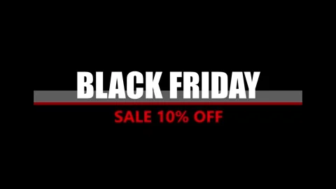 239 Animation Text Label Banner Tag Black Friday Sale 10 Stock Footage 346640184