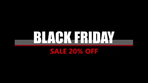 239 Animation Text Label Banner Tag Black Friday Sale 20 Stock Footage 346640185