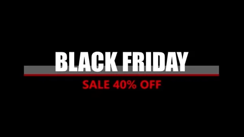 239 Animation Text Label Banner Tag Black Friday Sale 40 Stock Footage 346640194