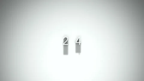 24 3D title animation with shadows on a white background 動画素材 296049593