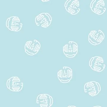 24 7 call center work line vector seamless pattern Stock Illustration