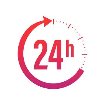 24-7 service concept. 24-7 open. Support service icon. Vector stock illustration イラスト素材