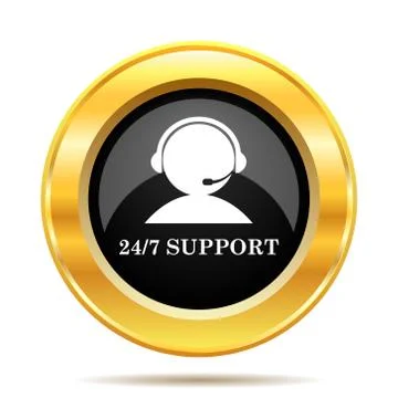 24-7 support icon Stock Illustration
