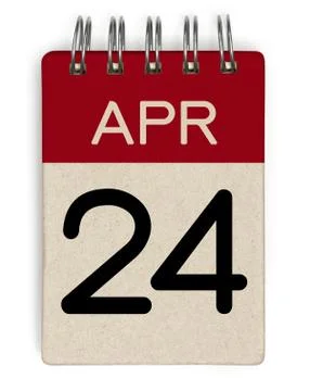 24 apr calendar Stock Illustration