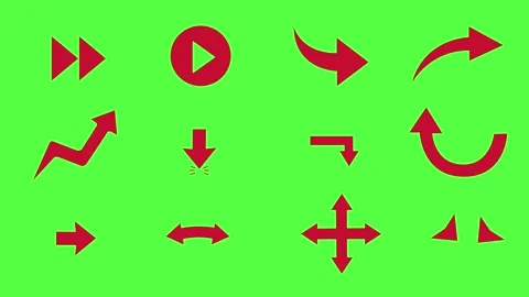 24 Arrows animated. Stock Footage 170481478