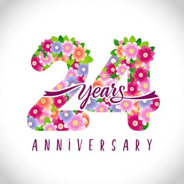 24 flowers Stock Illustration