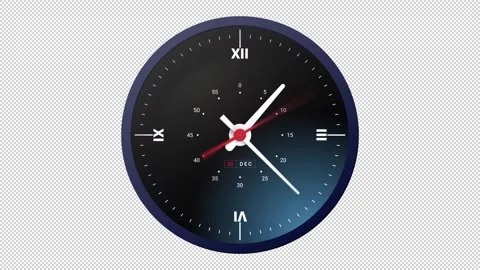 24-Hour Animated Clock Alpha Channel 動画素材 276219837