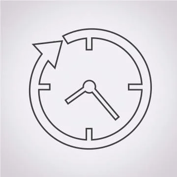 24 hour clock Icon Stock Illustration