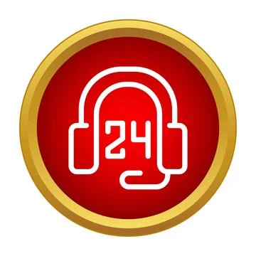 24 hour customer service support icon Stock-Illustration