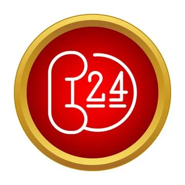 24 hour customer support hotline call center icon Stock Illustration