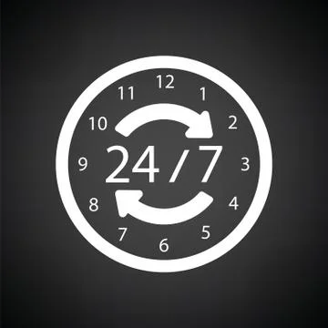 24 hour icon Stock Illustration