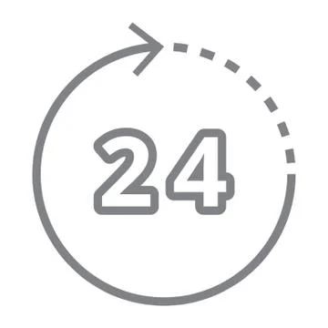 24 hour icon Stock Illustration