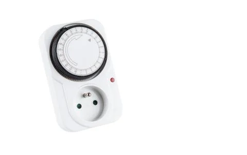 24 Hour Mains Plug In Timer Switch Time Clock european socket Foto stock