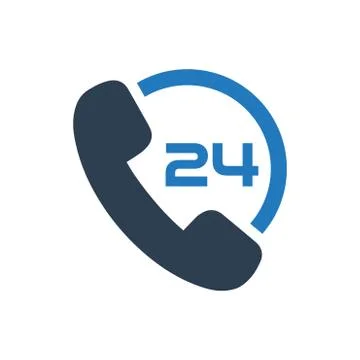 24 Hour Support Icon Stock Illustration
