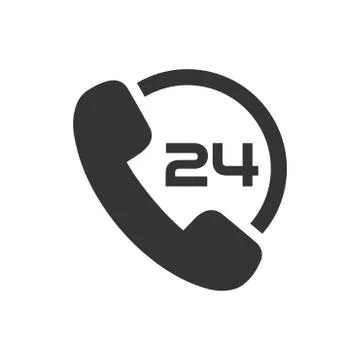24 Hour Support Icon Stock Illustration