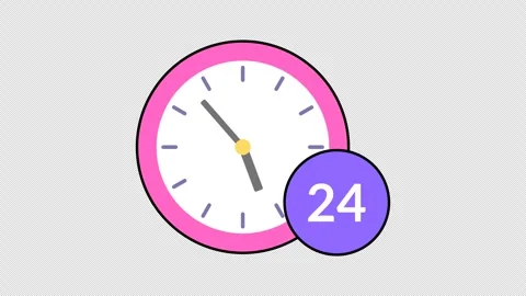24-hour symbol 스톡 동영상 334191741