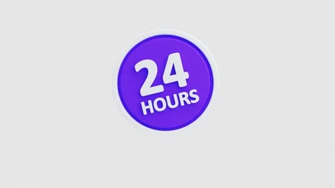 24 Hours 3D Animation Stock Footage 314920761
