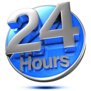 24 Hours 3d. 스톡 일러스트