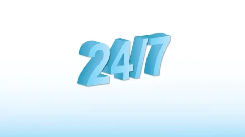 24 hours and 7 days service of a shop meaning all the year open Stock Footage 288193679
