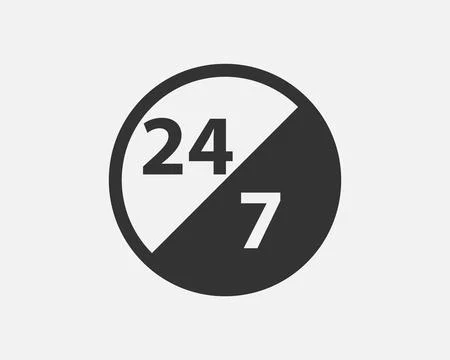 24 Hours a day service icon symbol vector Stock-Illustration