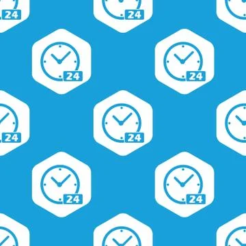 24 hours hexagon pattern 스톡 일러스트