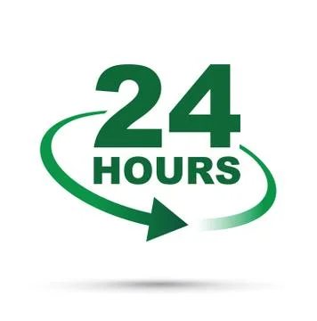 24 hours icon Stock Illustration
