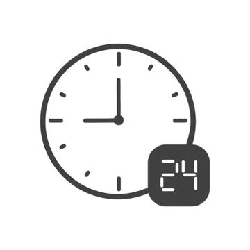24 hours icon Stock-Illustration