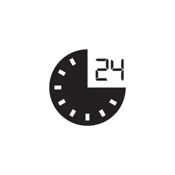 24 hours icon Stock Illustration