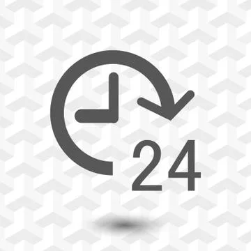 24 hours icon  stock vector illustration flat design Stockillustratie