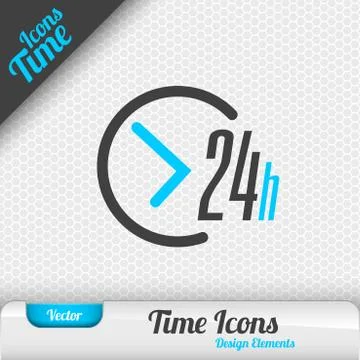 24 Hours Icon Vector Design Elements Illustrazione stock
