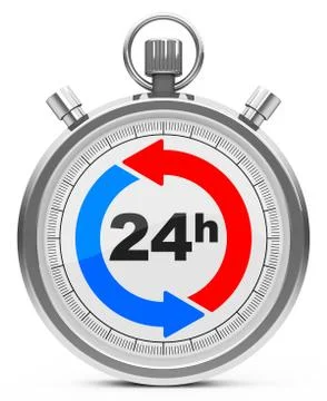 24 hours Illustrazione stock