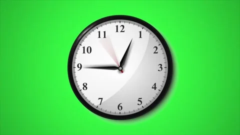 24 Hours Seamless Wall Clock Looping Forward Stock Footage 326629542