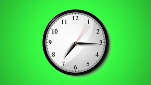 24 Hours Seamless Wall Clock Looping Backword Stock Footage 326629647