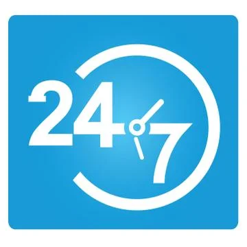 24 hours service Illustrazione stock