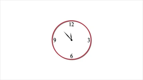 24 hours wall clock animation video on white background. Stock Footage 299522777